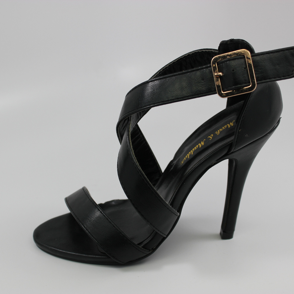 MARK & MADDUX CRISSCROSS HIGH HEEL SANDALS - Picture 1 of 2